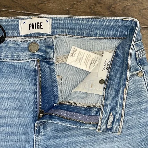 NWT PAIGE SKYLINE ANKLE PEG DENIM. SIZE 27. FREE HOLIDAY SHIPPING - Picture 7 of 9